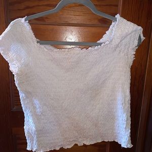Ruched white top